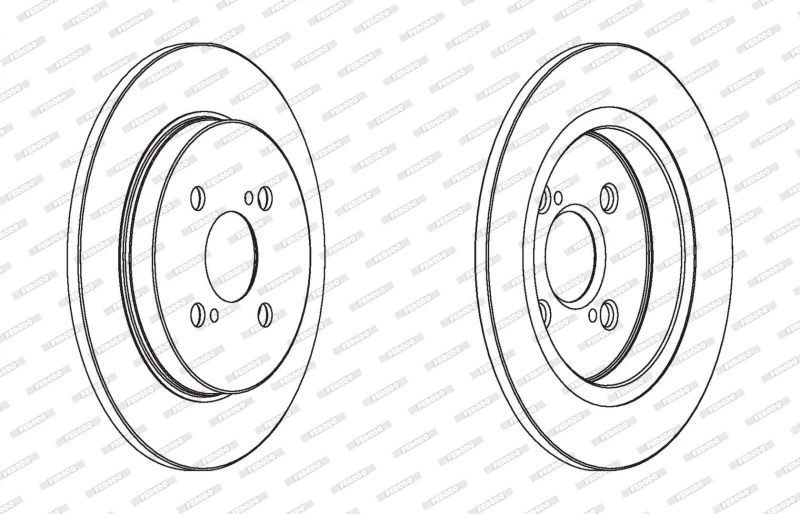 Image of FERODO Brake disc FERODO DDF1781C