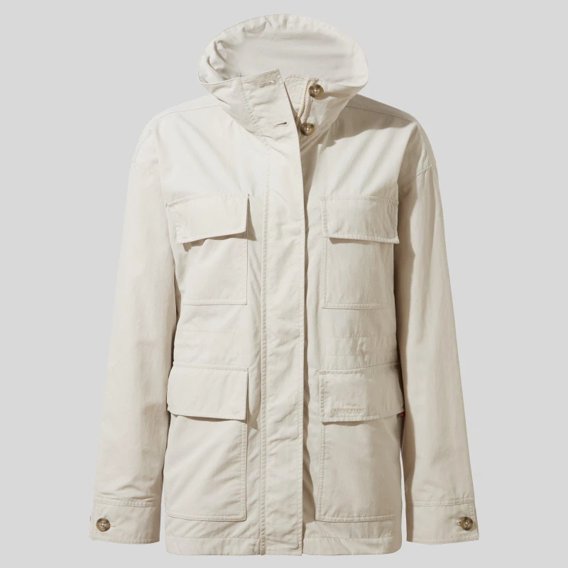 Image of Craghoppers Womens NosiLife Adventure Insect Repellent Weather Resistant Field Jacket Stone female 8 (XS)