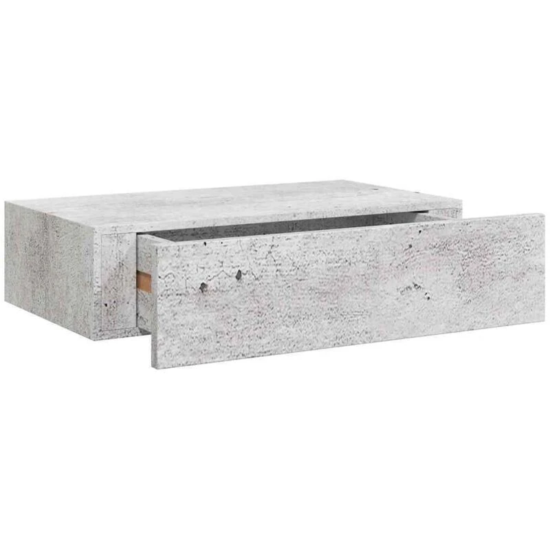 Image of VIDAXL Vidaxl - Wall-mounted Drawer Shelf Concrete Grey 40x23.5x10cm mdf 8720286418765