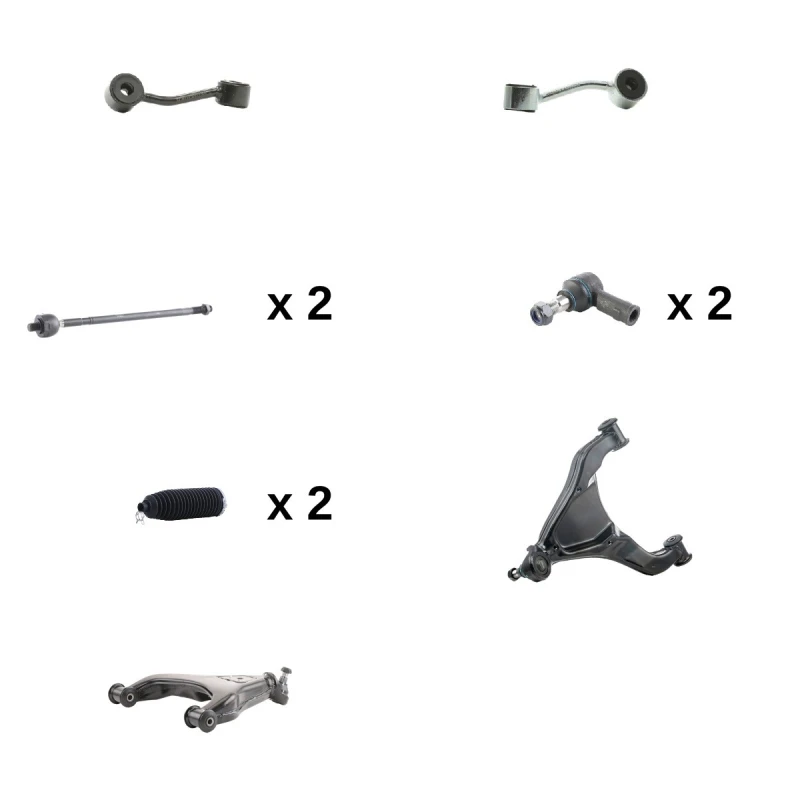 Image of RIDEX 2905L0015 Link Set, wheel suspension with coupling rod, Front Axle Right Sheet Steel Link Set,wheel suspension (2905)