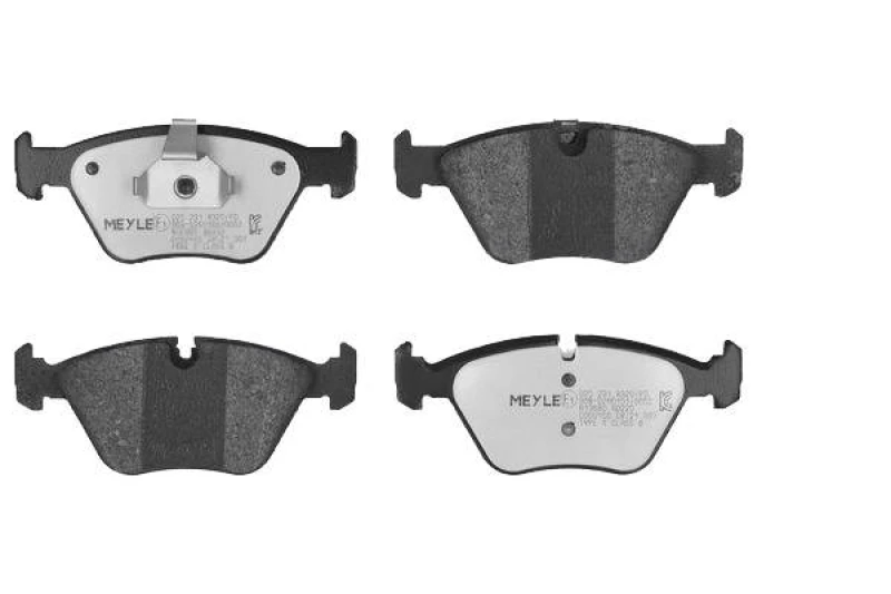Image of MEYLE 025 231 8320/PD Brake pad set Front Axle, prepared for wear warning indicator, MEYLE-PD Quality, with anti-squeak plate Brake Pad Set,disc brak