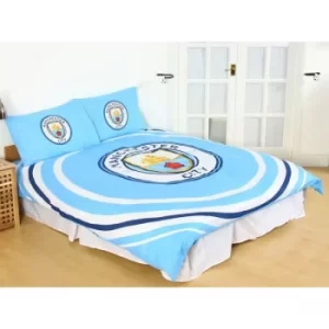 Image of Man City Pulse Reversible Double Duvet and Pillow Case Set
