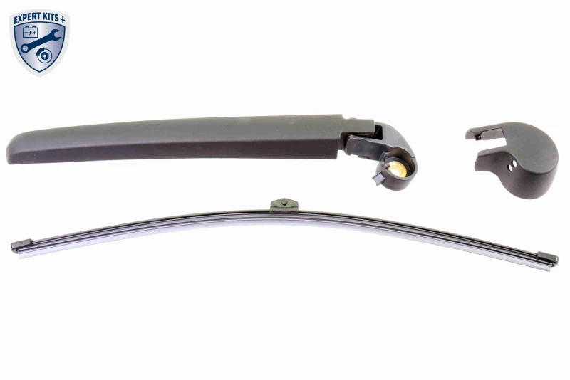 Image of VAICO V10-3467 Wiper Arm Set, window cleaning with integrated wiper blade GRP (Glass fibre Reinforced Plastic), PBT Wiper Arm Set,window cleaning (654