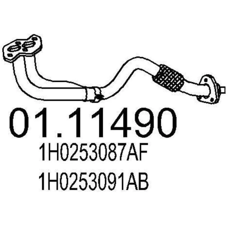 Image of MTS 01.11490 Exhaust Pipe Front, Length: 820mm Exhaust Pipe (17)