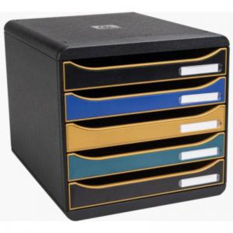 Image of Exacompta Exacompta Neo Deco Big Box Plus 5 Drawer Unit 347 x 278 x 271mm Assorted Colours (Each) - 309505D 309505D