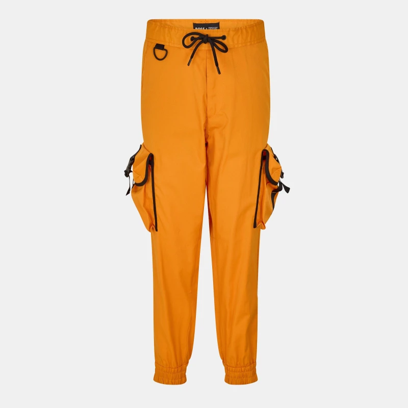 Image of Boss Mens Khaby Wide Leg Trousers Pastel Orange male 28W R