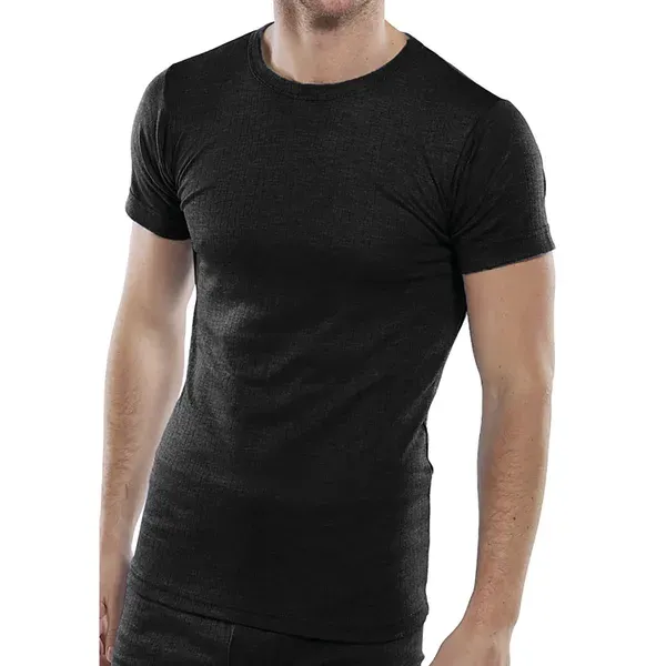 image of Beeswift Beeswift Short Sleeve Thermal Vest Black M THVSSBLM