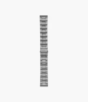 Image of Fossil Men 22mm Three-Row Smoke Stainless Steel Bracelet