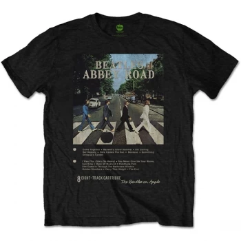 Image of Beatles - The - Abbey Road 8 Track Unisex Large T-Shirt - Black