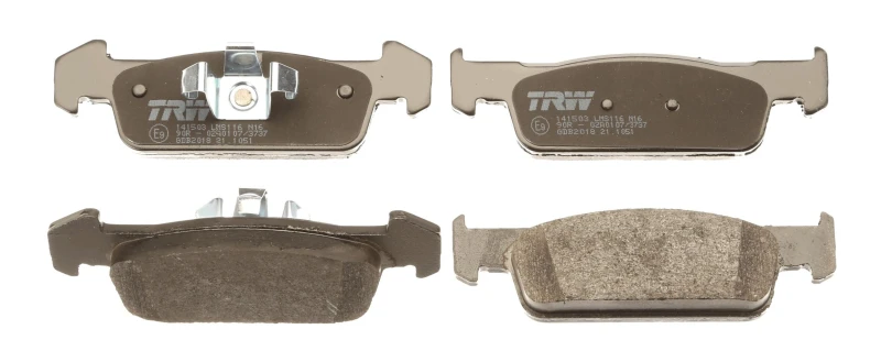 Image of TRW GDB2018 Brake pad set not prepared for wear warning indicator Brake Pad Set,disc brake (402)