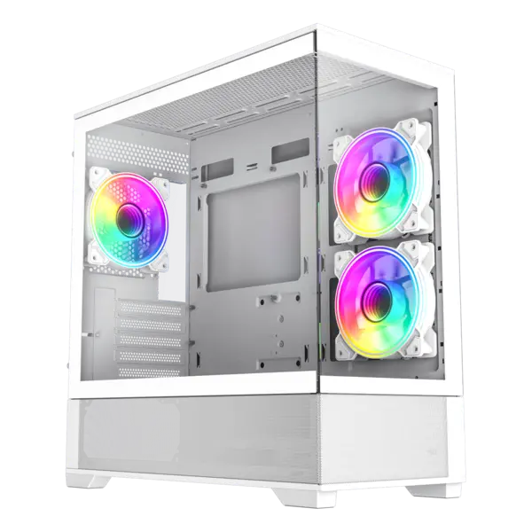 Image of GameMax Vista Mini 3 Mid Tower Gaming Case - White