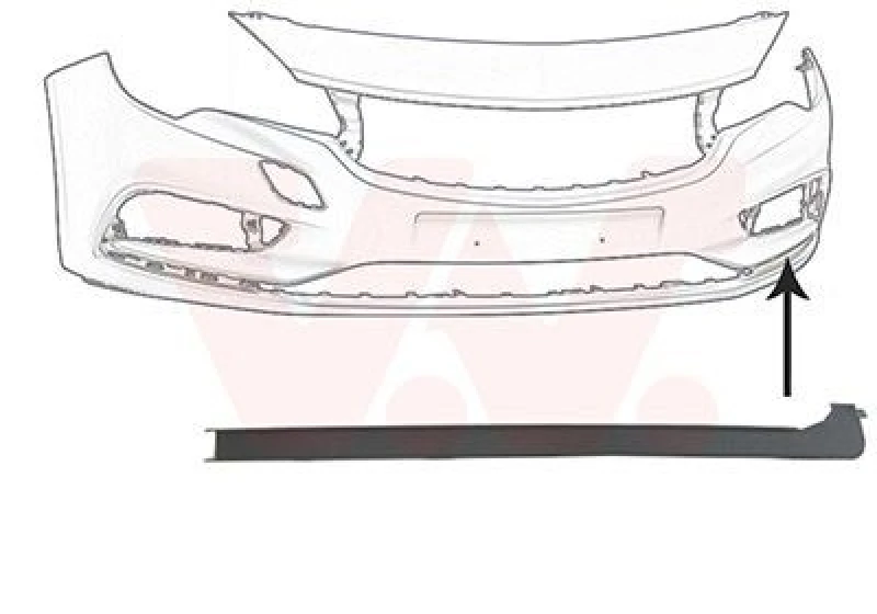 Image of VAN WEZEL Bumper moulding VAN WEZEL 3810581