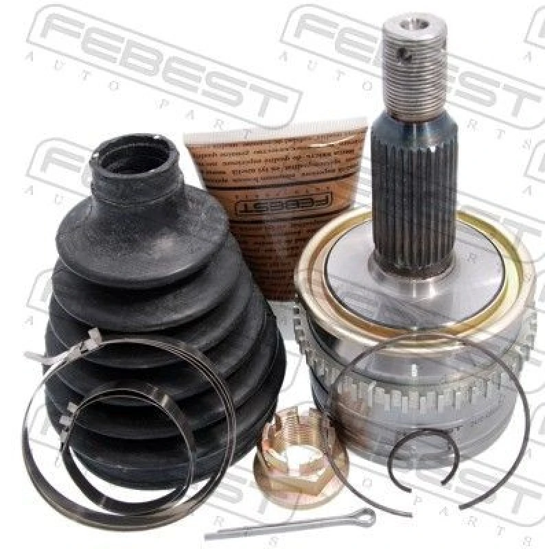 Image of FEBEST 0410-KB4A47 Joint, drive shaft Front Axle, with ABS sensor ring Joint,drive shaft (236)