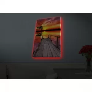 Image of 4570HDACT-071 Multicolor Decorative LED Lighted Canvas Painting