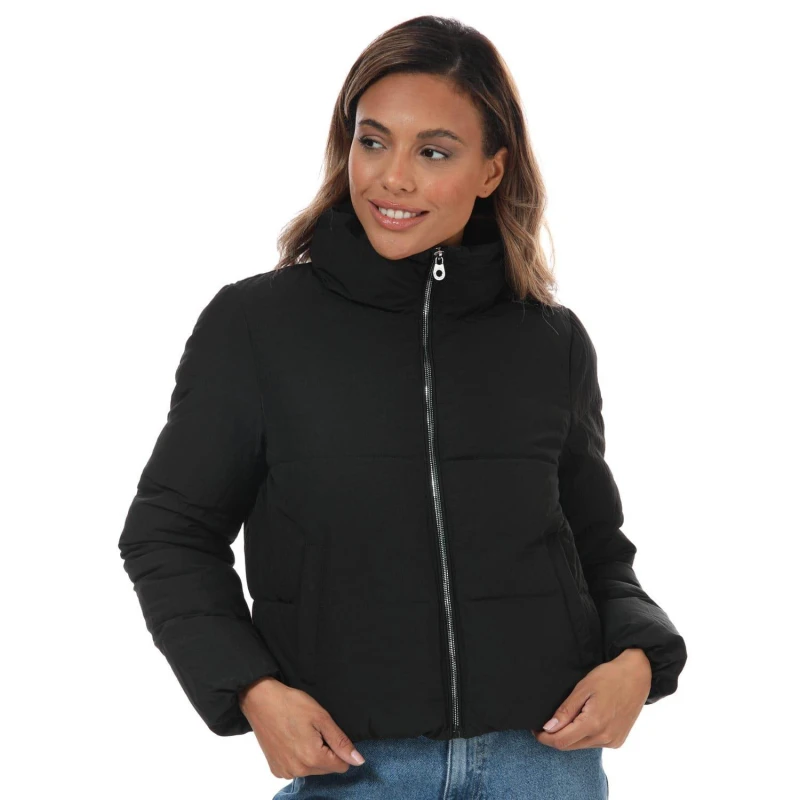 Image of Only Dolly Short Puffer Jacket Black female 16