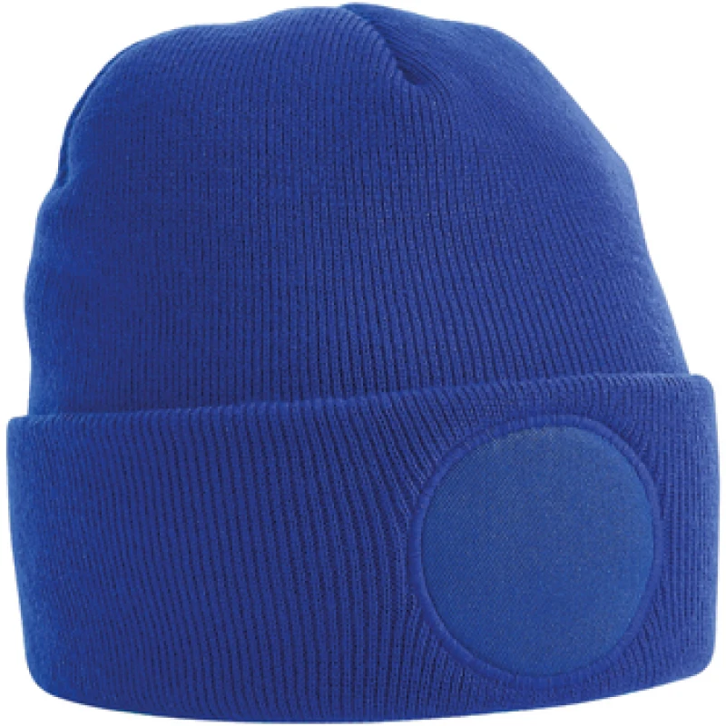 Image of Beechfield Beechfield Men Patch Beanie in Pale Blue Pale Blue One Size Male 5063425111534
