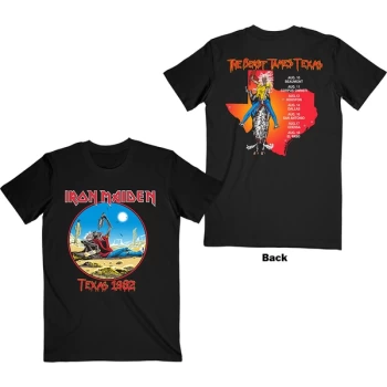 Image of Iron Maiden - The Beast Tames Texas Unisex Large T-Shirt - Black
