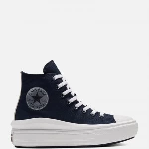 Image of Converse Womens Chuck Taylor All Star Anodized Metals Move Hi-Top Trainers - Black - UK 3