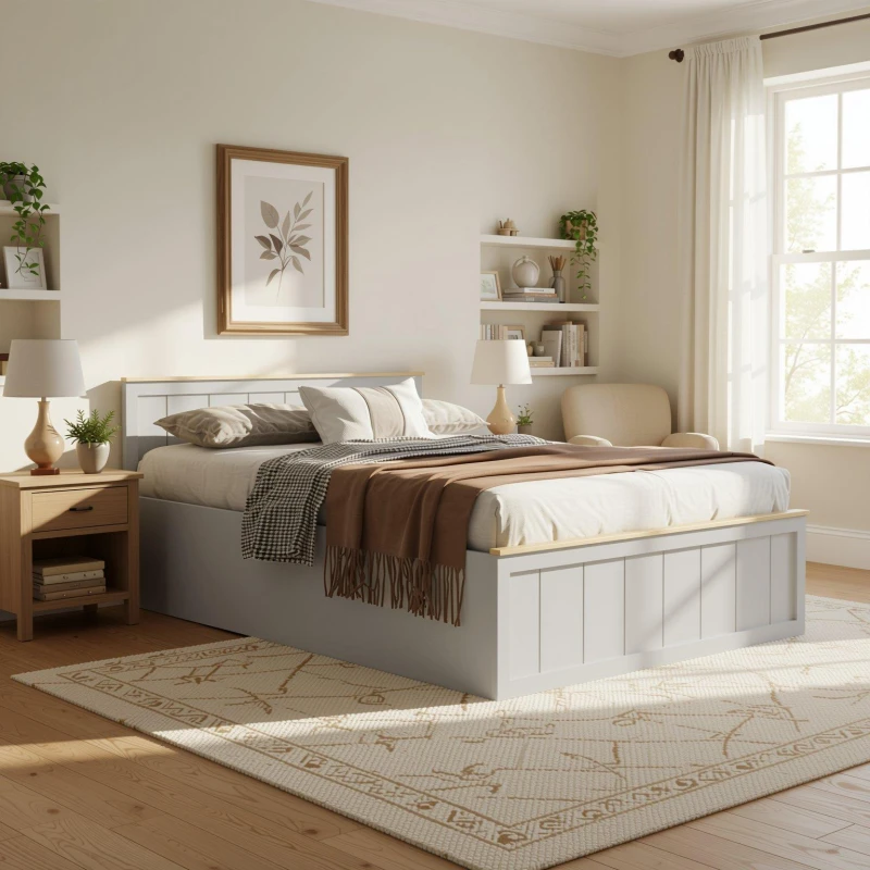 Image of Jack Wills Lancaster Double Ottoman Bed Grey unisex Set