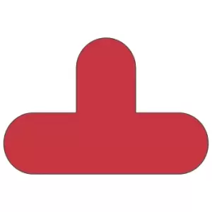 Image of PVC floor markings, T shape, pack of 10, red