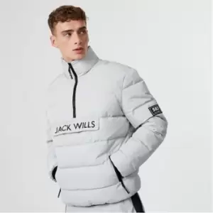 image of Jack Wills OTH Half-Zip Puffer Jacket - Grey