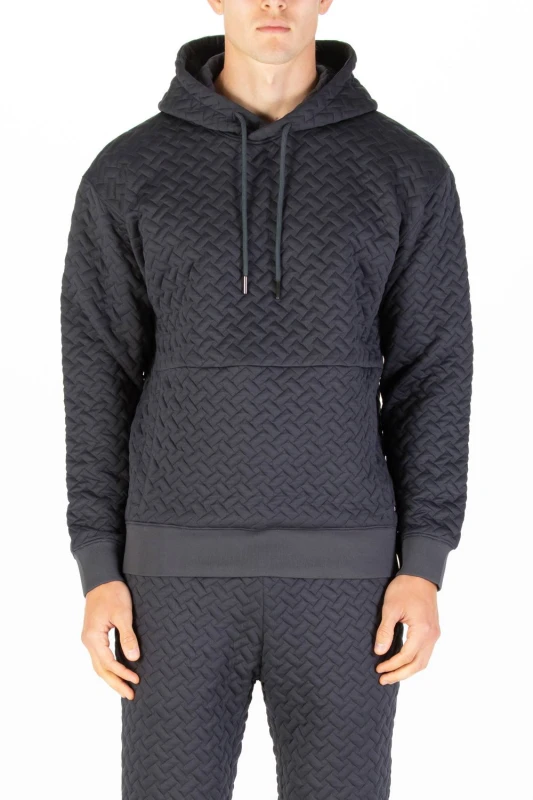 Image of Luke 1977 Luke 1977 Men Melrose Texture Overhead Hoodie in Charcoal Size: X-Large Charcoal XL Male 5063494107551