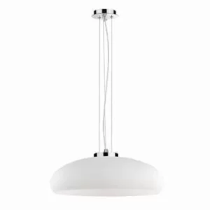 Image of Aria 1 Light Small Dome Ceiling Pendant White, E27