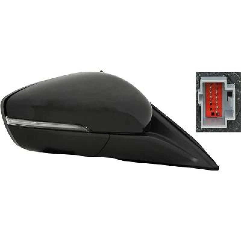 Image of DIEDERICHS 1530026 Wing mirror Right, Complete Mirror, primed Outside Mirror (50)