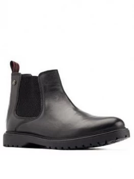 Image of Base Anvil Leather Chelsea Boots - Black, Size 10, Men