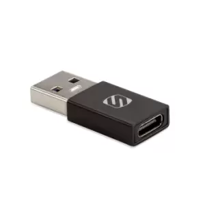 Image of Scosche USB A Port to Type C Adapter - Twin Pack - Black, black