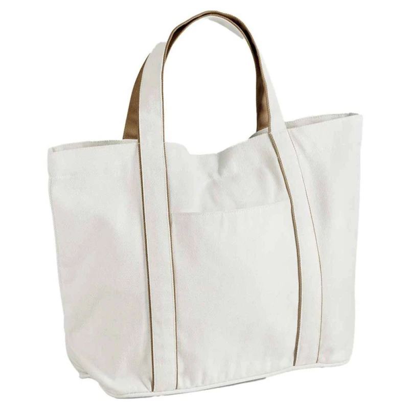 Image of Westford Mill Womens Courtside Tote Bag in Light Beige Light Beige Female One Size