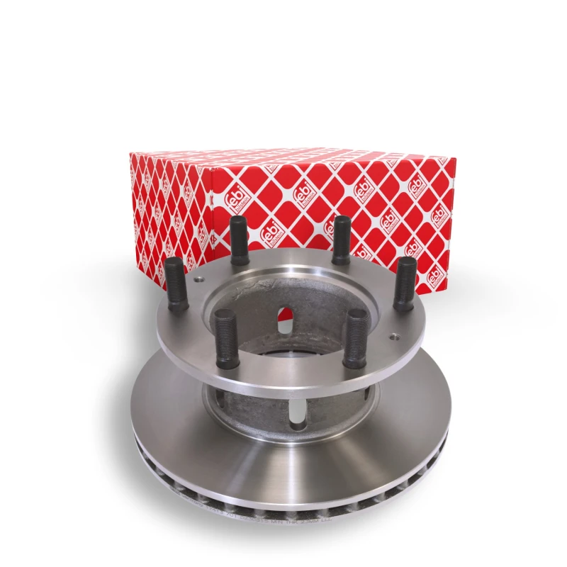 Image of FEBI BILSTEIN 17413 Brake disc Front Axle, internally vented, Coated, with wheel studs Brake Disc (82)