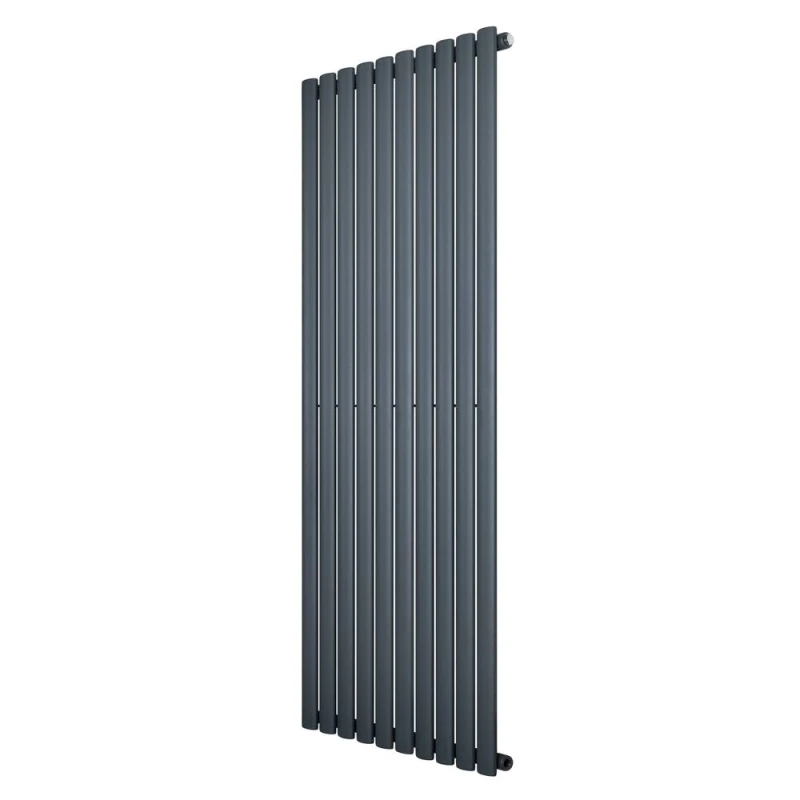 Image of Monstershop Oval Single Column Radiator - 1600 x 600mm - Anthracite Grey Grey Unisex