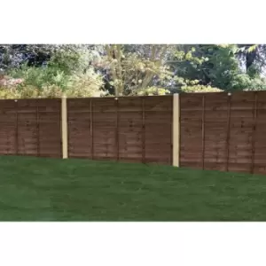 Forest Garden Brown Overlap Fence Panel 6 x 3ft