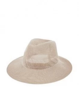 Image of Accessorize Chic Packable Fedora Hat - Mink, Mink, Size M-L, Women