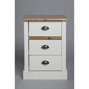 image of Sandringham 3 Drawer Bedside Table