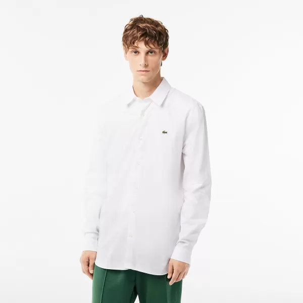 image of Linen Poplin Shirt with Long Sleeves