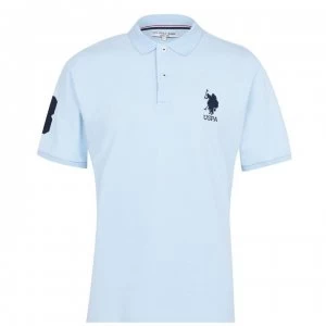 image of US Polo Assn Slim Fit Pique Polo Shirt - Omphalodes