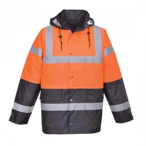 Image of Oxford Weave 300D Class 3 Hi Vis Two Tone Traffic Jacket Orange 2XL