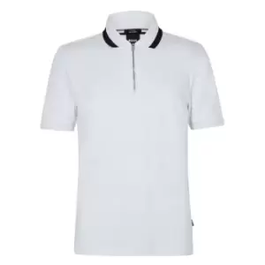Image of Boss Polston Mercerised Polo Shirt - White