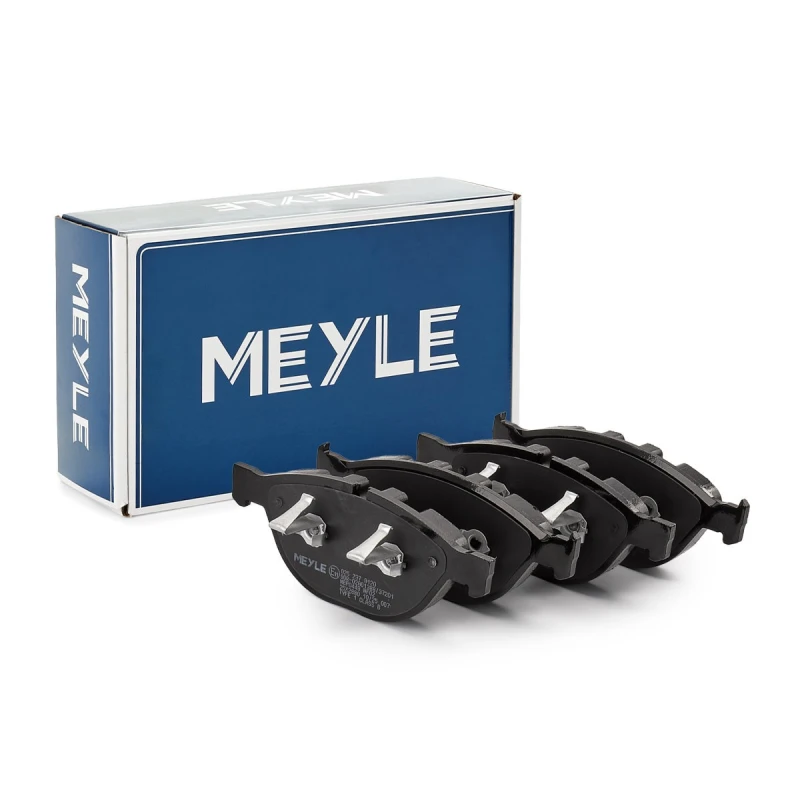 Image of MEYLE 025 237 9120 Brake pad set Front Axle, prepared for wear warning indicator, Original Quality, with anti-squeak plate Brake Pad Set,disc brake (