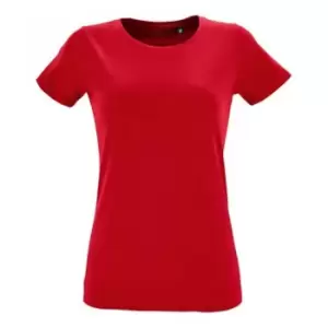 Image of SOLS Womens/Ladies Regent Fit Short Sleeve T-Shirt (L) (Red)