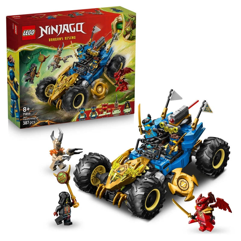 Image of LEGO NINJAGO 2 in1 Jay's Transforming Car Racing Toy 71856