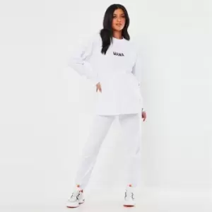 Missguided Maternity 90s Over Bump Joggers - White