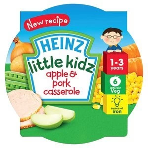 image of Heinz Little Kidz Apple and Pork Casserole Tray Meal