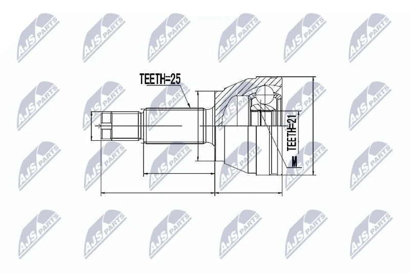 Image of NTY CV joint kit NTY NPZ-FR-014
