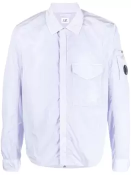 Image of C.P. COMPANY Lens Detail Overshirt Cosmic Sky