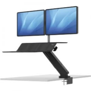 Image of Fellowes Sit Stand Workstation Lotus RT Dual Black
