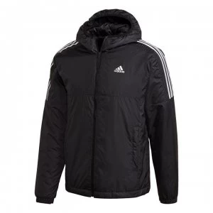 image of adidas 3 Stripe Essential Hooded Jacket Mens - Black