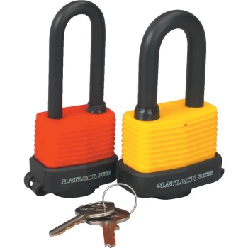 Image of 45MM PU Coat Laminated Steel LS Padlock - Red